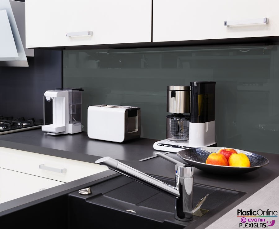 Anthracite Grey Plastic Perspex Acrylic Kitchen Bathroom Splashback