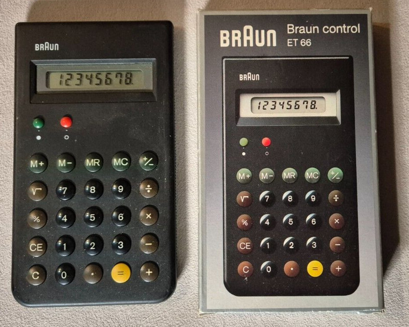 Vintage Braun Et 66 Taschenrechner Type 4776 Der 80er 90er Jahre