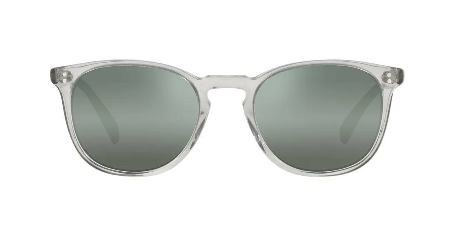 Pre-owned Oliver Peoples Finley Esq. Sun Ov 5298su Black Diamond/steal 51mm Sunglasses In Steal Shaded Mirrored