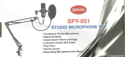 PROFESSIONAL Studio Recording Condenser Microphone with Suspension Stand Kit