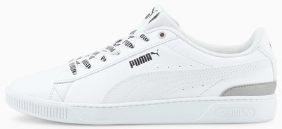 Женские кроссовки Puma Vikky V3 Logomania бело-бело-черно-черные (383025 01)