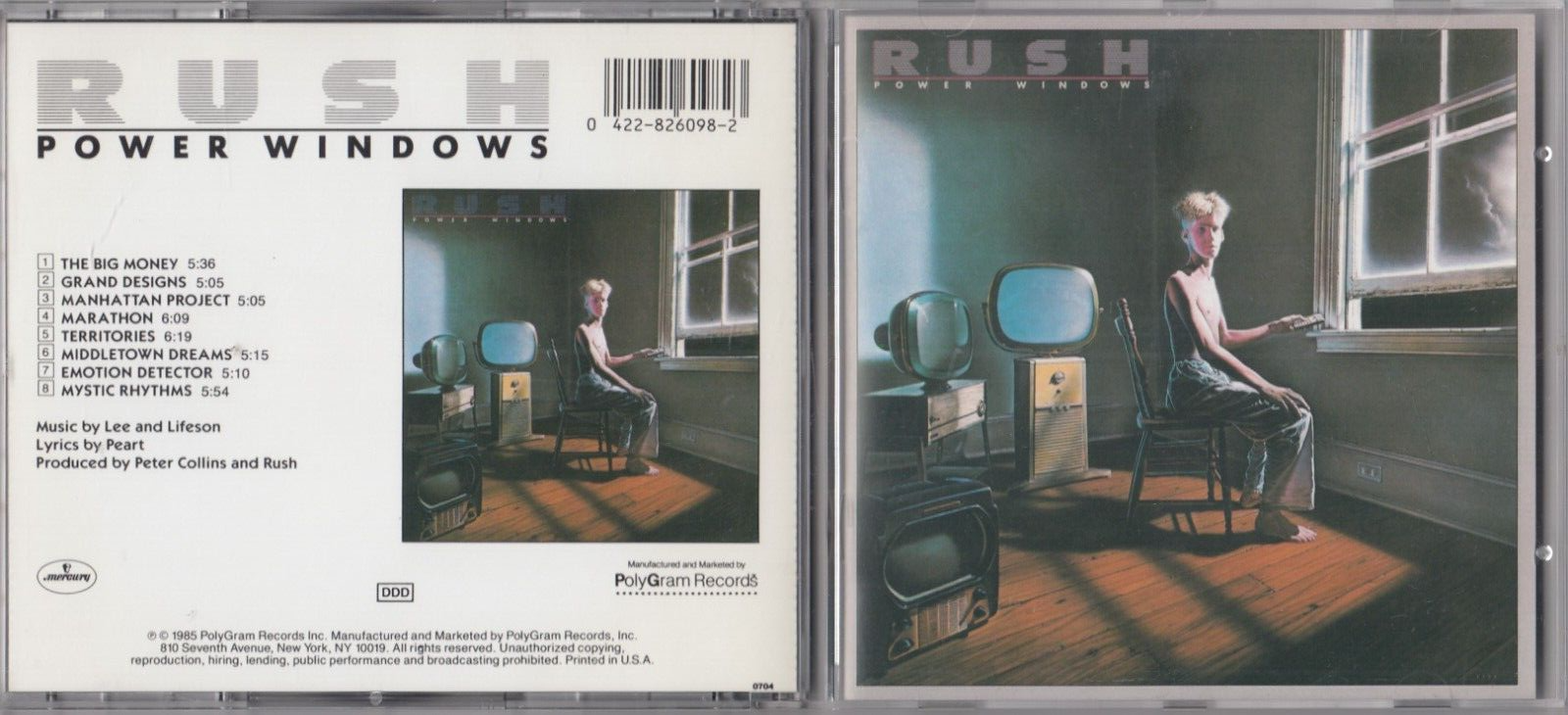 Rush - Power Windows (CD, Sep-1990 Mercury) EARLY PRESS