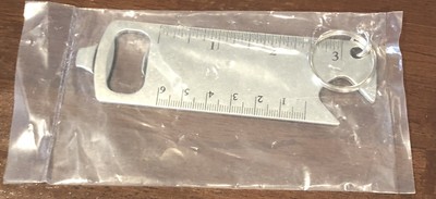 Made in the USA Keychain Multi-Tool Rule Bottle Can Opener Brand New & Sealed