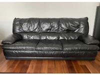 Ikea 3 seat leather sofa