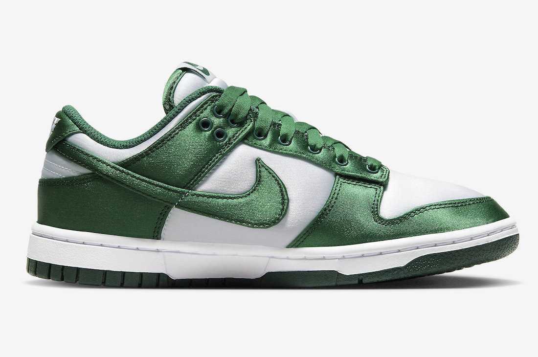 Pre-owned Nike Wmns Dunk Low Satin Green White Dx5931-100 Size Us 5-15 Brand