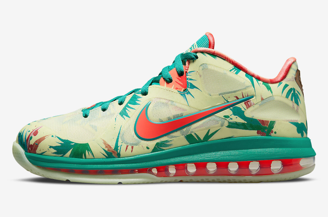 

Мужские кроссовки Nike LeBron James IX 9 Low LeBronald Palmer Lime Mango DO9355-300 sz 9, Зеленый, Nike LeBron IX Low