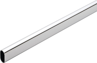 Top Shelf Hardware Oval Closet Rod w/ 2 End Supports-Pick your Length and Finish