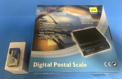 Digital Postal Scale 75 lb Max WeighMax W-2822 . Battery & Power Adaptor Inc NEW
