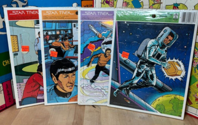 Vintage Set 4 Star Trek Frame Tray Puzzles, Merrigold Press, Sealed 1978 - 1979