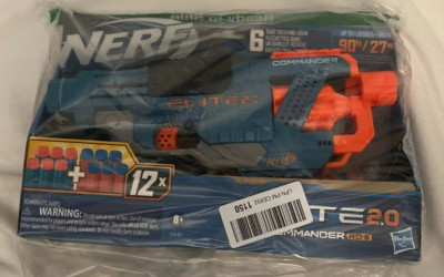 NERF Elite 2.0 Commander RD-6 Blaster 12 Official darts New/Open box