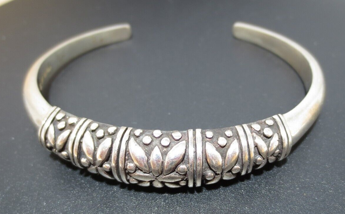 アクセサリー Vintage Silver Wide Wave Caff Bangle 925 Vintage Sterling Silver Marked 925 Wave Cuff Bangle Bracelet