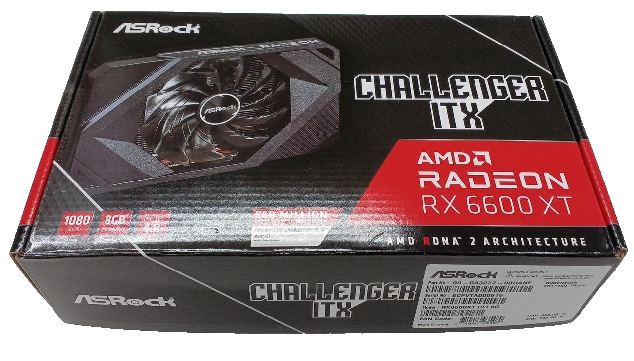 ASRock RADEON RX 6600 Graphics Board CHALLENGER ITX 8GB