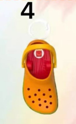 2024 McDONALD'S HAPPY MEAL Mini Crocs Car Key Chain Bag Pendant Hamburger Toy 