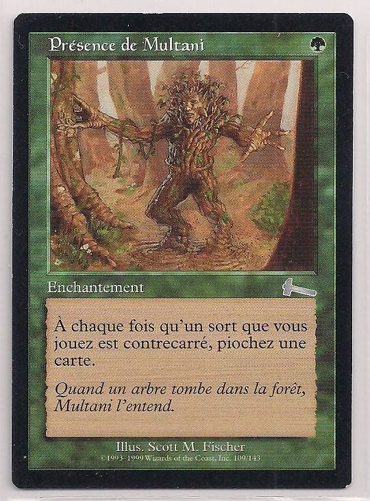 Mtg Magic Ulg - Multani'S Presence/PrÃ©Sence De Multani, French/Vf