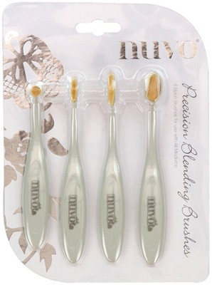 Nuvo Precision Blending Brushes-4/Pkg