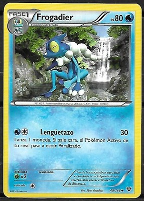 Carte  Pokemon   Frogadier  - 40/146  Espagnol