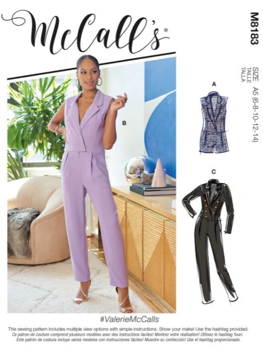McCalls SEWING PATTERN M8183 Misses Jumpsuits, ...