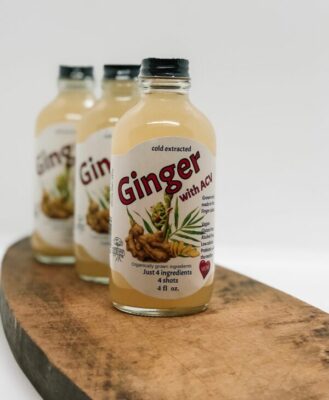 Ginger Health Shot (4 oz): Nausea Relief, Respiratory Help, Apple Cider Vinegar