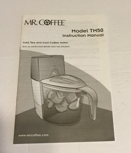 Vintage 2004 Mr. Coffee Ice Tea Maker Model TM50 Instruction Manual ONLY eBay