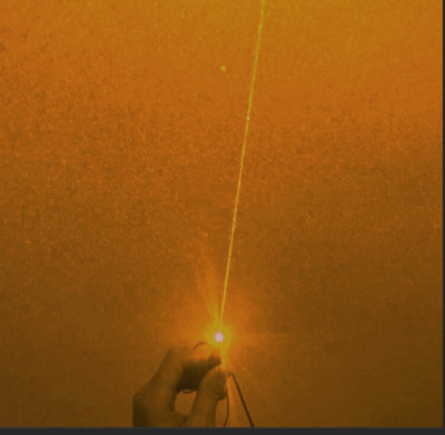 Compact Industrial 593nm 30mW Yellow Beam Dot Laser Module/ 3V-3.7V