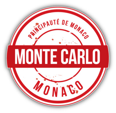 Monte Carlo City Monaco Grunge Travel Stamp Car Bumper Sticker Decal
