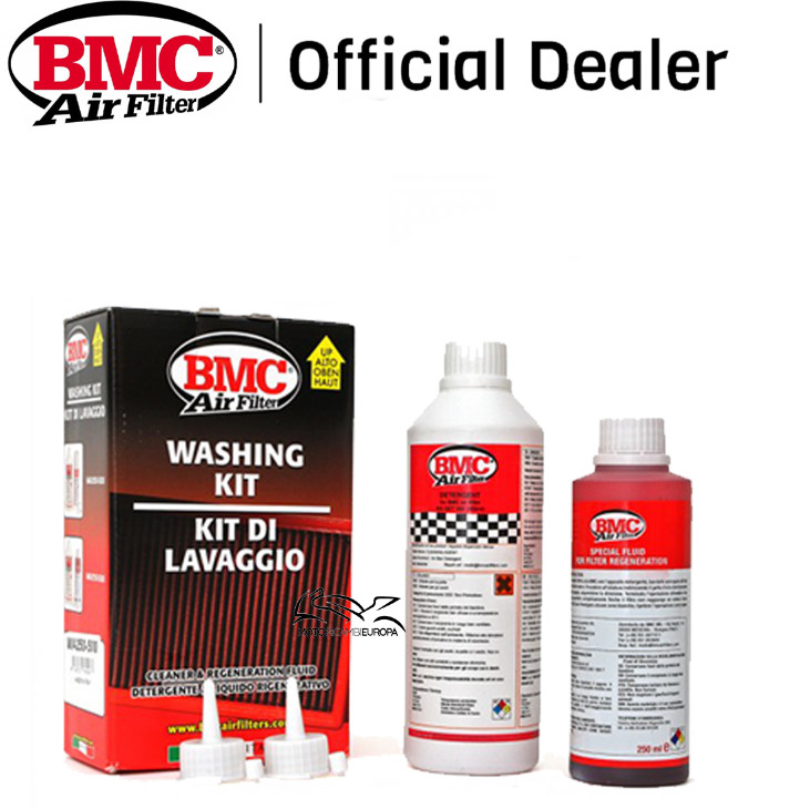 Kit Pulizia Filtro Aria Sportivo Bmc Detergente 500ml E Lubrificante Olio 250ml