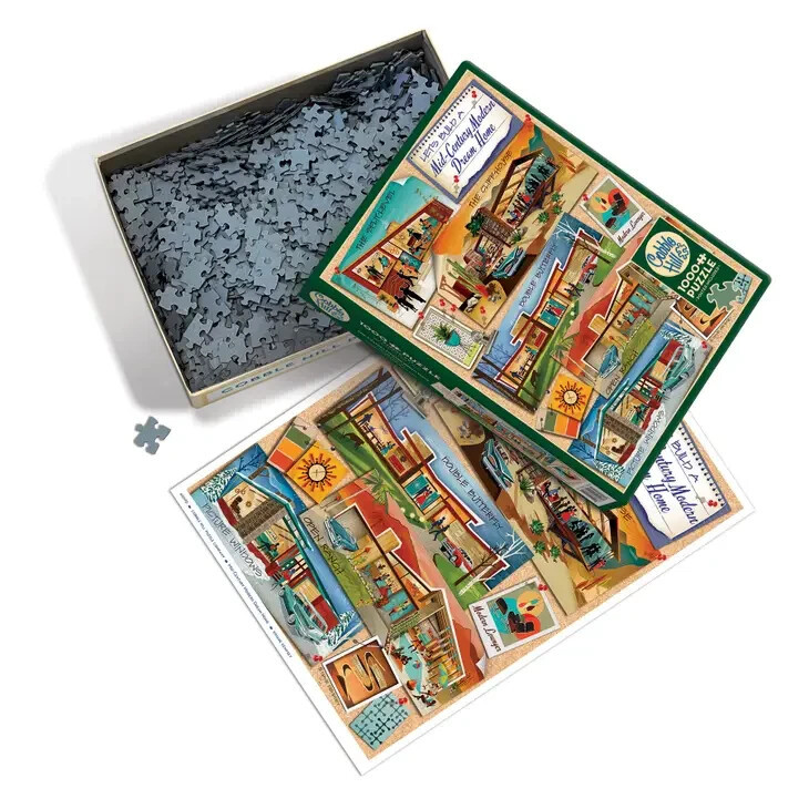 Cobble Hill  -  Mid-Century Modern Dream Home  -  Puzzle 1000 pieces  NEW