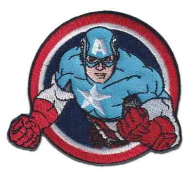 Disney Marvel Avengers Iron-On Patch: Captain Marvel Circle New Free Shipping