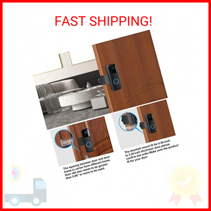 Anti Theft Doorbell Mount, No Drill Camera Mount for Apartment Door, Video Doorb