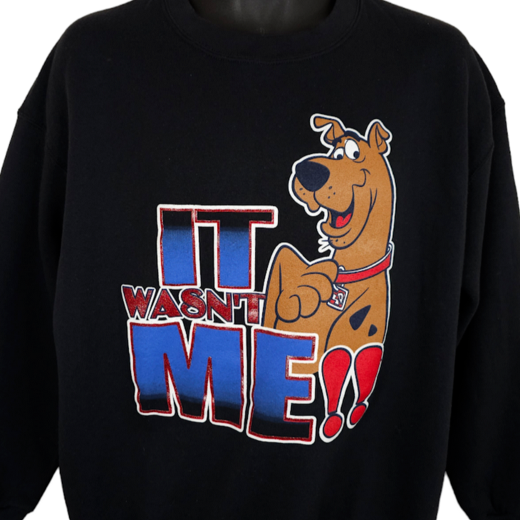 ©︎1998　Scooby-Doo　波乗り犬　両面プリント　アニメTシャツ　Y2K Vintage Scooby Doo Sweatshirt Mens Size XL Black Y2K It
