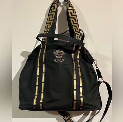 Versace Parfums Black Tote Bag