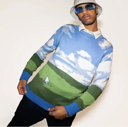 Pre-owned Microsoft Windows Ugly Christmas Sweater - Bliss Edition Men's Size Xl 2023 In Blue
