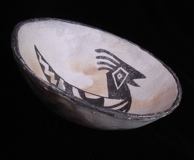 Anasazi Mimbres Roadrunner bowl replication