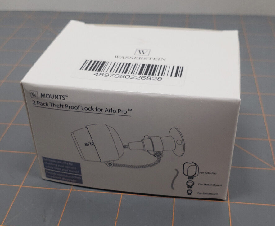 Wasserstein Anti-Theft Security Chain Compatible with Arlo Pro (White, 2 Pack)