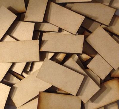 60mm x 100mm MDF Bases (x4) Laser Cut FAST SHIPPING US SELLER Blanks