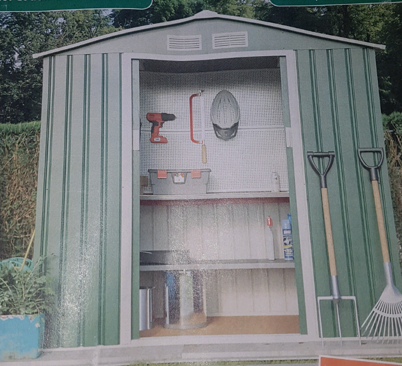 A new still boxed 9ft x 3ft 9 mettle shed. in Stoke-on 