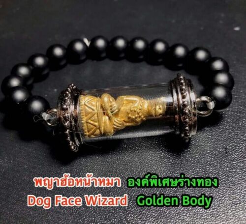 Bracelet Dog Face Wizard Holy Magic Love Sex Arjam O Thai Amulet Charm Attract  