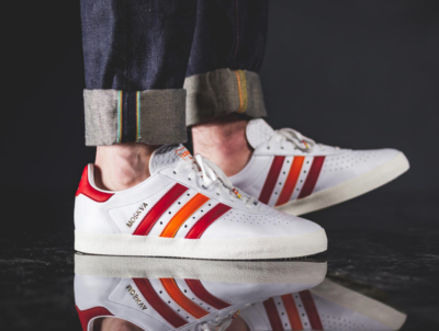 Mens white adidas store 350 trainers