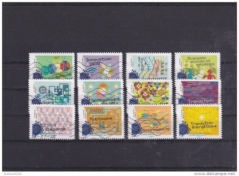 France 2014 Industrie Serie Complete De 12 Timbres Oblitere