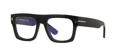Tom Ford FAUSTO FT 5634 B 001 BLUE BLOCK Black Eyeglasses New 53mm
