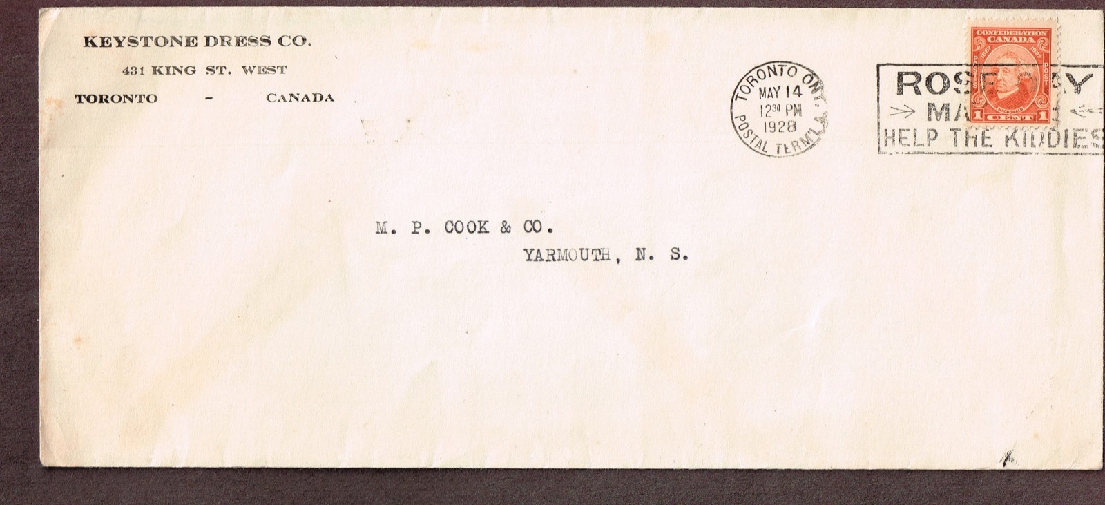 Canada 1927-29,5 Slogan covers re: 'ROSE DAY' Toronto #A-300 (2), #R-310 (3)
