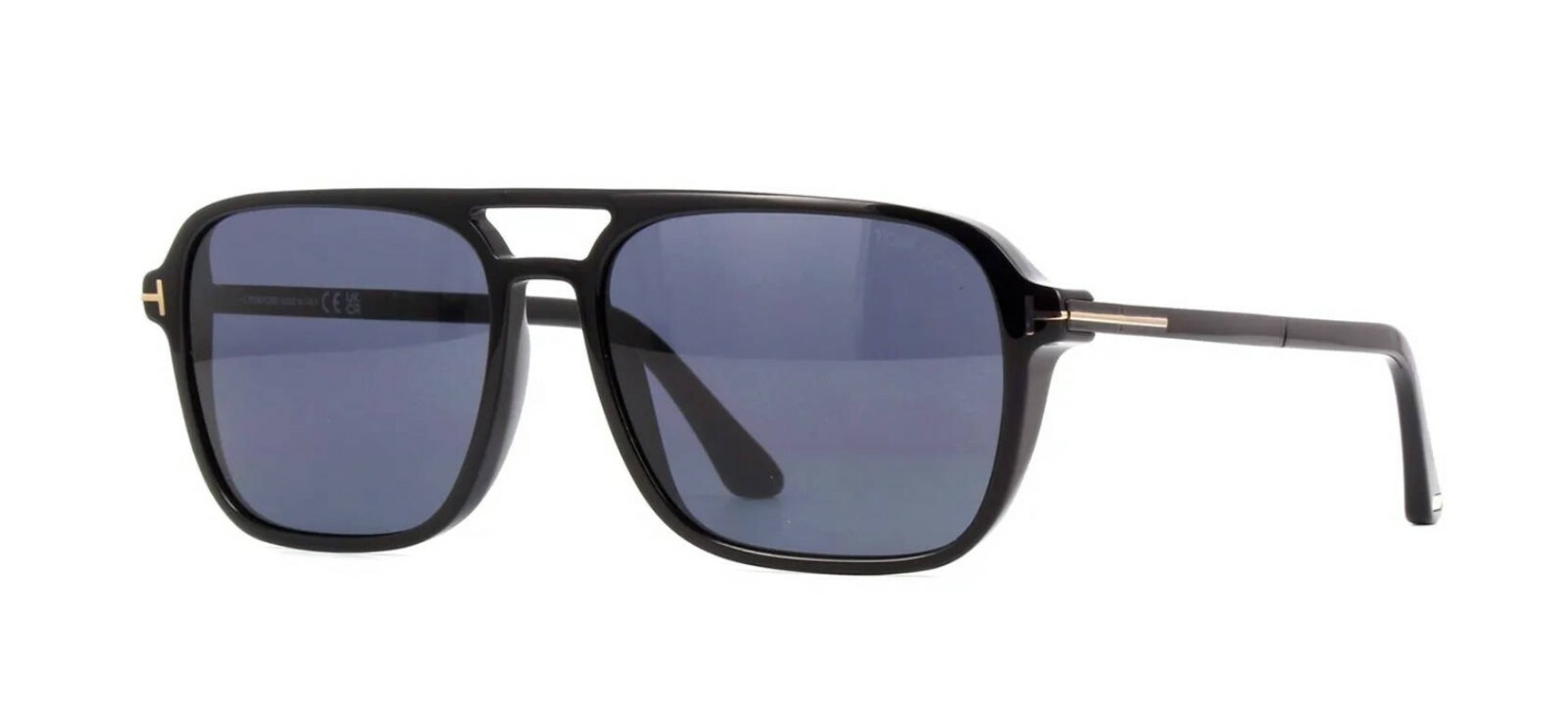 Pre-owned Tom Ford Crosby Ft 0910 Shiny Black/grey (01a) Sunglasses In Gray