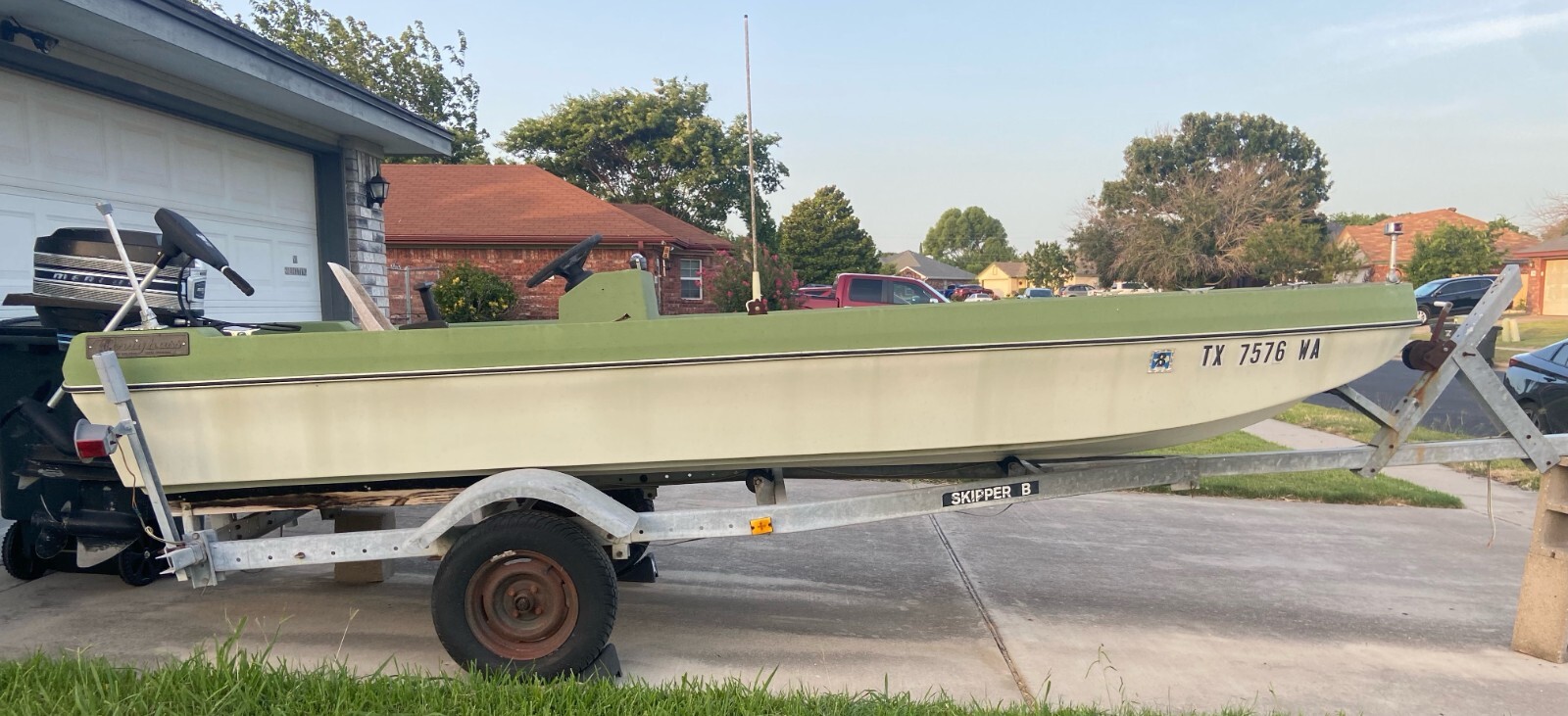 Lf 1973 Terry 15' Bass Boat & Trailer Texas Used Terry Bass for