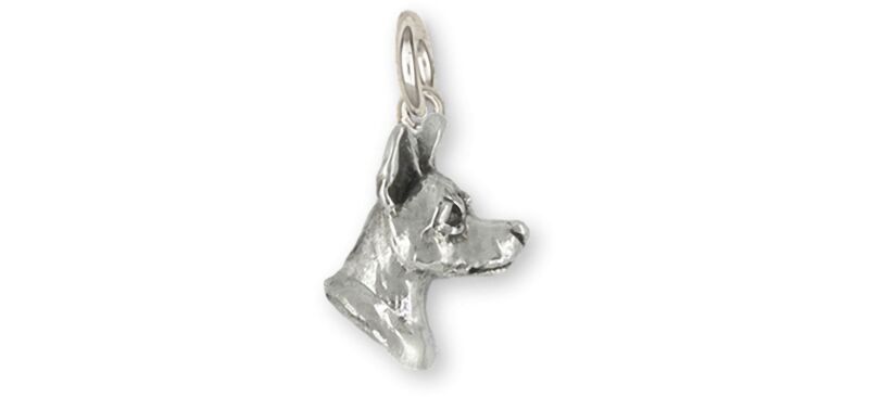 Rat Terrier Jewelry Sterling Silver Handmade Rat Terrier Charm  RTT3H-C