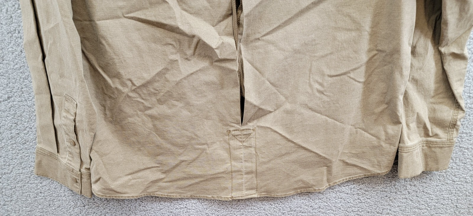 Bass Outdoor Ripstop Utility Shacket Men's L Teak Long Sleeve Snap Closure - Picture 15 of 19