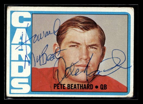 サイン入り ニュージャージー 1972 Topps Pete Beathard #184 St. Louis Cardinals Signed