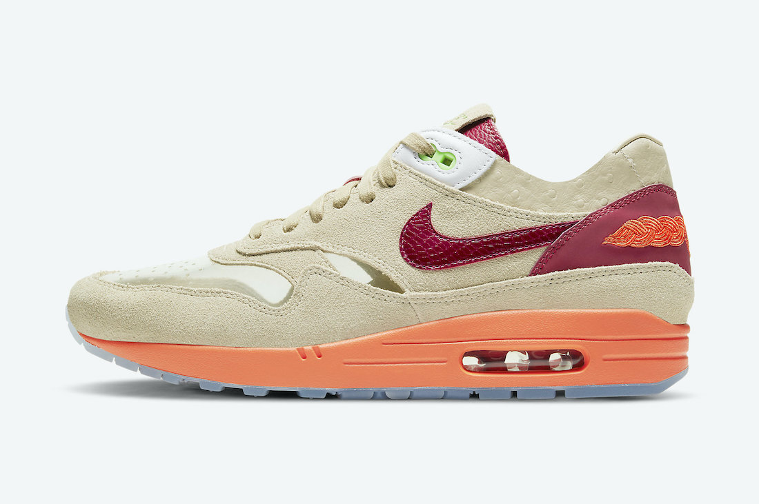 Мужские кроссовки Nike Air Max 1 x CLOT Kiss Of Death 2021 DD1870-100, размер 11, новинка