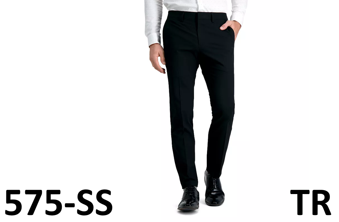 Men's J.M Haggar® 4-Way Stretch Ultra-Slim Flat-Front Dress Pants Black 30Wx32L