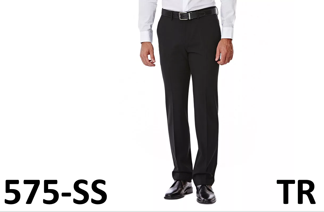 Men's J.M. Haggar® Premium Slim-Fit Flat-Front Stretch Suit Pants Black 34Wx32L