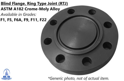Blind Flange 2'' 600 Ring Joint ASTM A182 Grade F1 Chrome Moly Alloy ANSI B16.5